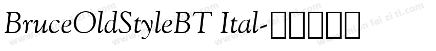 BruceOldStyleBT Ital字体转换